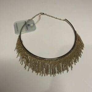 Minjae‎ Fashion, Fashion Jewelry, Elegant Gold Fringe Necklace, adjustable size